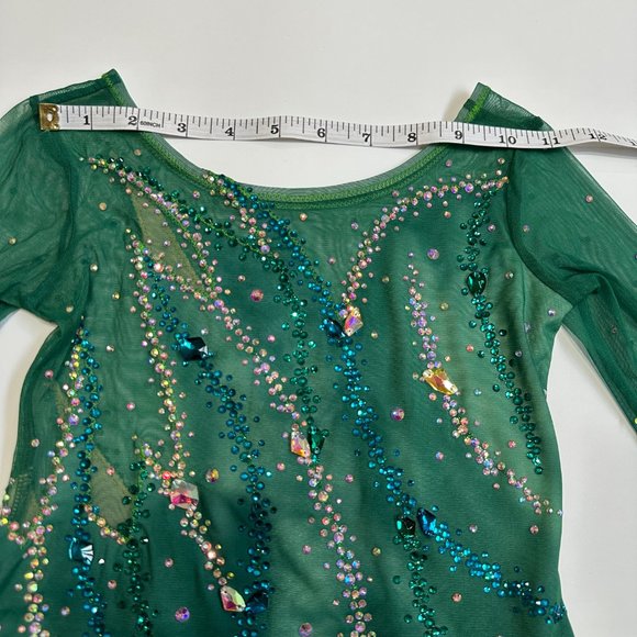 New Figure Skating Dress Size 10 (5~8T) with Hair Scrunchies (120~130cm) - Picture 8 of 11